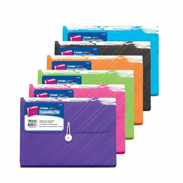 Bazic Products Bazic  Translucent 7-Pocket Letter Size Poly Expanding File 12PK BA36453